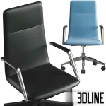 High-resolution 3D model set of LD Seating Harmony Pure high-back office chairs in fabric and leather options