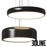 High-resolution 3D model set of Perleto and Gap round minimalist pendant lights by Nova Luce for modern kitchen visualization