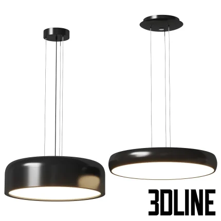 High-resolution 3D model set of Perleto and Gap round minimalist pendant lights by Nova Luce for modern kitchen visualization