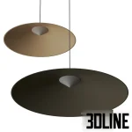 High-resolution 3D model set of Arkoslight Dune conical pendant lamps in layered metal finishes for modern dining visualization