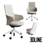 High-resolution 3D model set of Coalesse Massaud conference chairs in fabric and leather options with swivel bases