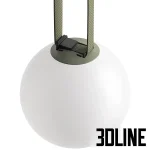 High-resolution 3D model set of Vibia Plusminus spheres pendant lamps with modular straps and opal glass globes