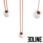 High-resolution 3D model set of Vibia Plusminus spheres pendant lamps with modular straps and opal glass globes