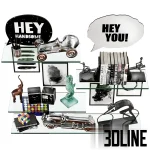 3D model set of decorative shelf items for a boys' room, featuring silver vintage race cars, a "Hey Handsome" speech bubble sign, animal bookends, and stacked books.