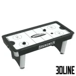 High-resolution 3D model of Brunswick Wind Chill air hockey table with black and white graphics and detailed legs