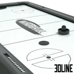 High-resolution 3D model of Brunswick Wind Chill air hockey table with black and white graphics and detailed legs