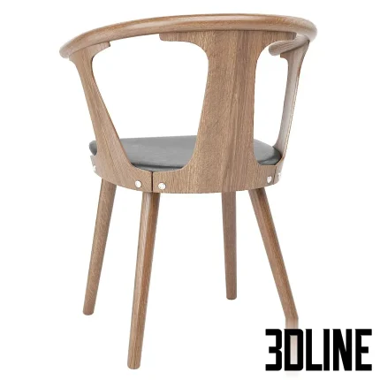 3D model set of a classic Gustavian style wooden extension dining table (oval and round views) paired with elegant French Toulouse tufted fabric armchairs.