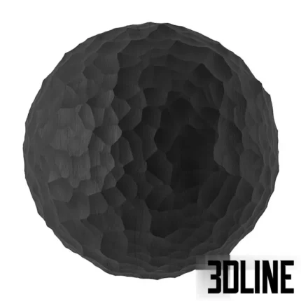 High-quality 3D material visualization of a hand-carved wood surface showing intricate, rhythmic chisel marks and natural light wood grain details.