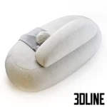 3D model of the Olten sofa from Divan.ru featuring a minimalist, organic pebble-like shape with a rounded backrest, upholstered in light beige fabric.