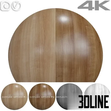 High-resolution 4K seamless wood texture material, showing a reddish-brown Cherry veneer with a smooth, polished surface and subtle vertical grain.
