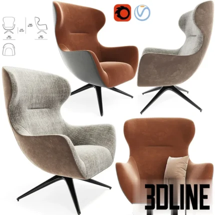 Mad Joker Revolving Armchair 02(3dline.net)