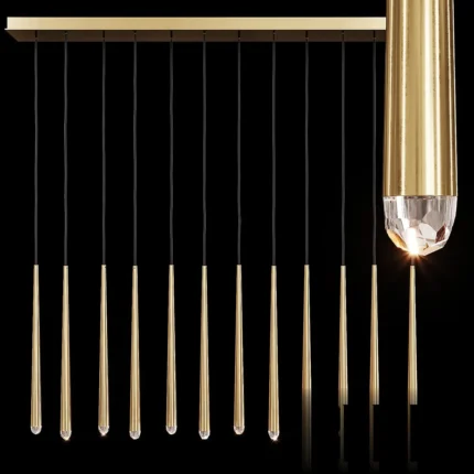 Restoration Hardware AQUITAINE LINEAR CHANDELIER 60 Brass(3dline.net)