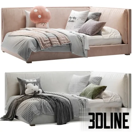 Skye Upholstered Lounge Bed(3dline.net)