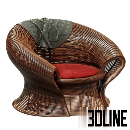 Steam 23 Walnut Steam bent Chair by Bae Se Hwa(3dline.net)
