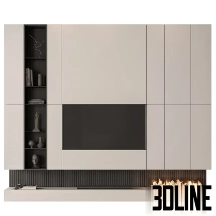 TV Wall White Set 193(3dline.net)