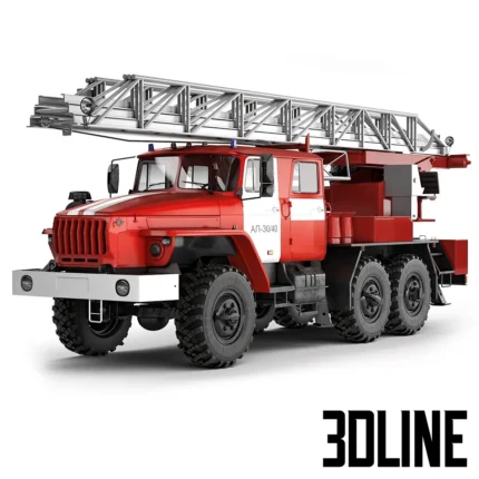 Ural 4320 Fire ladder 3040 2018(3dline.net)