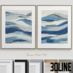 abstract-blue-wave-framed-art-print-set-3d-model.webp
