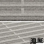 3D visualization of the Leolux Valleys rug featuring a distinctive linear relief pattern with alternating high and low piles in a light grey tone.