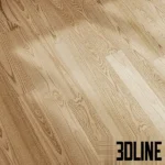 3D visualization of Parquet Ash Pearl flooring featuring a classic herringbone pattern in a light, natural wood tone with realistic grain details.