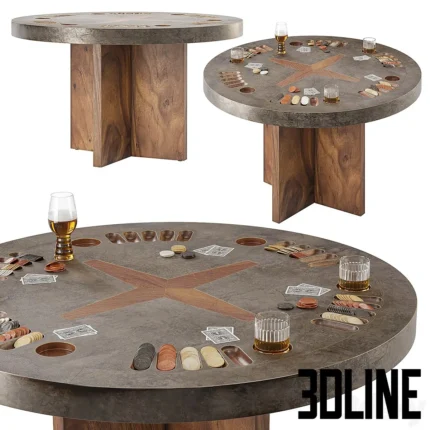 2modern Poker Table(3dline.net)
