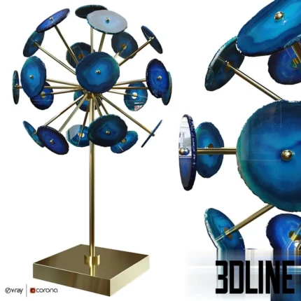 Agate Burst Brass Blue(3dline.net)