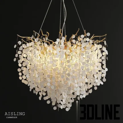 Aisling coin glass chandelier(3dline.net)