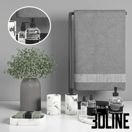 Bathroom accessories set 50(3dline.net)