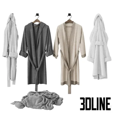 Bathroom decor Bathrobe(3dline.net)
