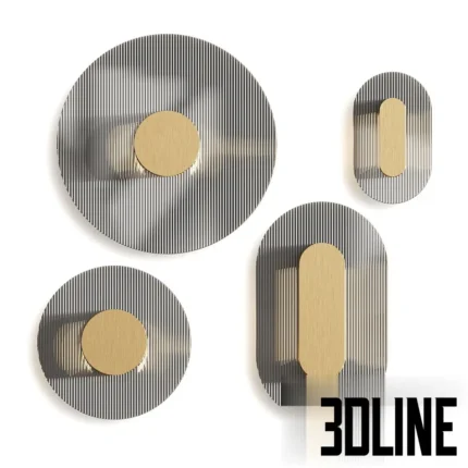 Baxter Button Wall Lamps(3dline.net)