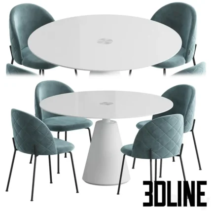 Boconcept Madrid table Dijon chair(3dline.net)
