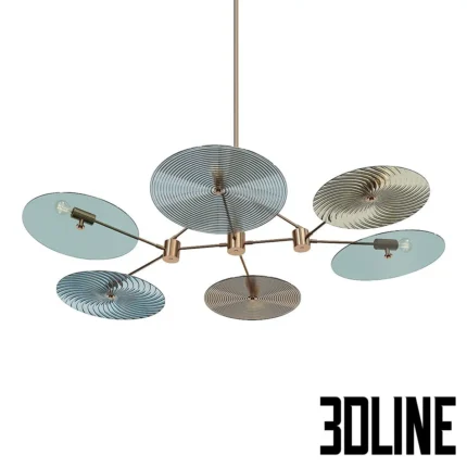 Constellation Six Arm Chandelier(3dline.net)