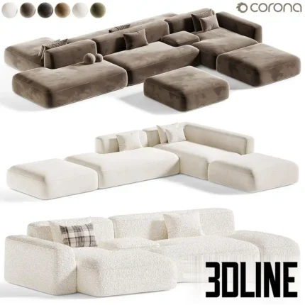 Corner sofa Duo Modular by inmyroom(3dline.net)