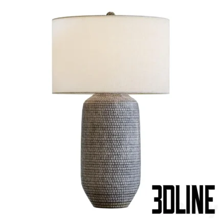 Crate Barrel Cane Gray Table Lamp(3dline.net)