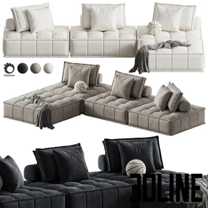 Cubist Sofa Element(3dline.net)