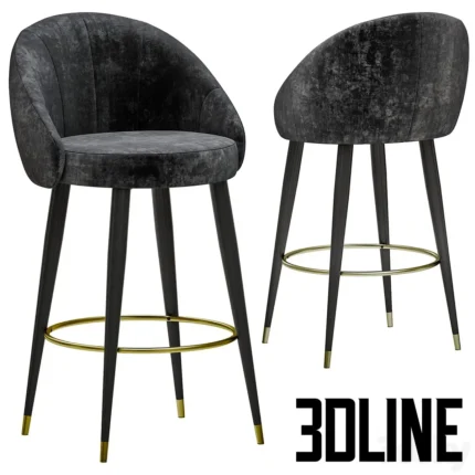 Deephouse Bar Chair Ferrara  black (3dline.net)