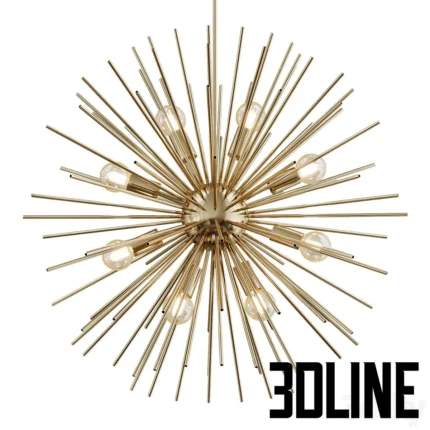 Dia Sputnik Modern Metal LED Gold Hanging Pendant Lamp(3dline.net)