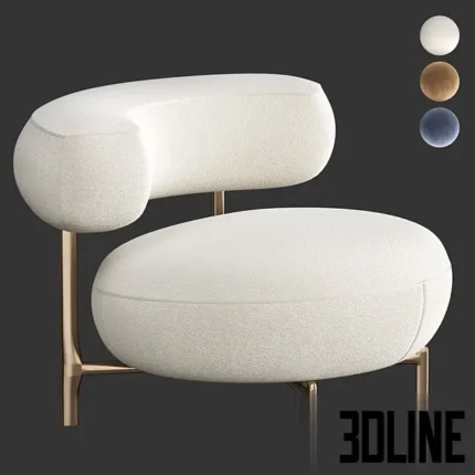 ELLA Armchair 3 colors(3dline.net)