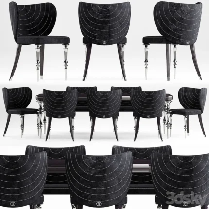 Elve luxury table and chairs(3dline.net)