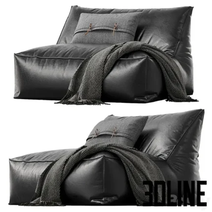 GART GINOSA ARMCHAIR  black (3dline.net)