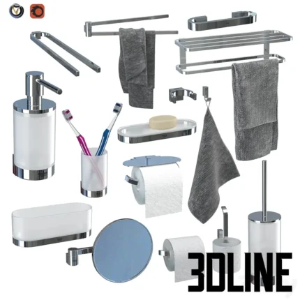 GROHE Selection Accessory Set 15 pcs (3dline.net)