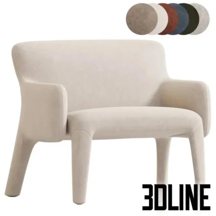 Glove Up Armchair  several colors (3dline.net)