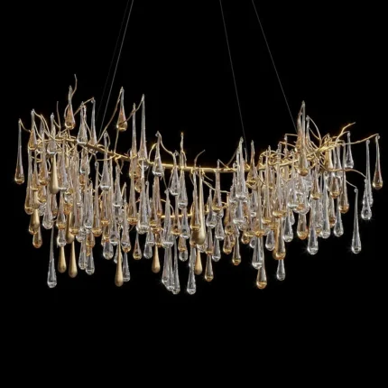 Hanging chandelier Vargov Design Olive Metal Glass(3dline.net)
