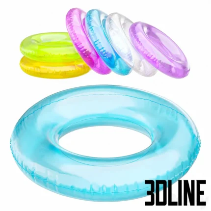 Inflatable swim ring for the pool in 7 colors(3dline.net)