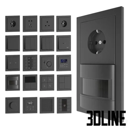 Jung LS Flat design set 2(3dline.net)