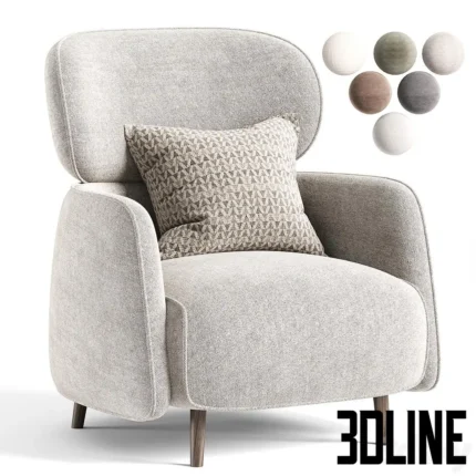 LUNA Armchair skdesign(3dline.net)