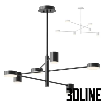 Laconic Scandinavian style LED chandelier(3dline.net)