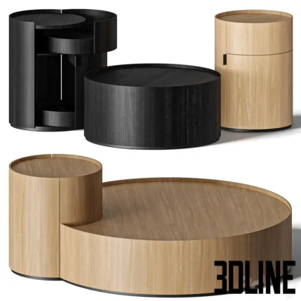 Living Divani Moon Coffee Side Tables(3dline.net)