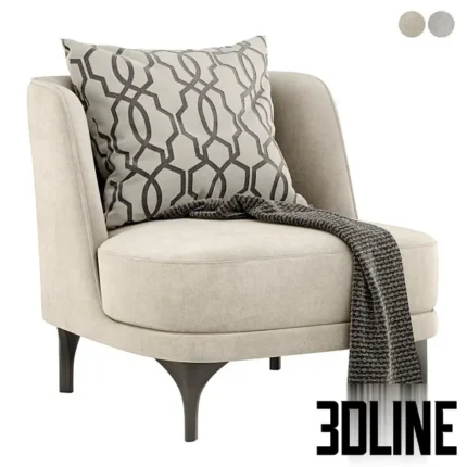 Luna Bodema Armchair(3dline.net)