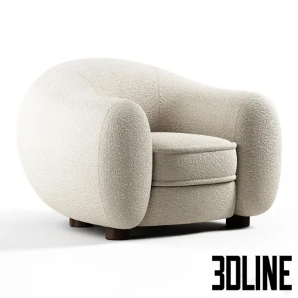 Maison Royere Polar Bear armchair(3dline.net)