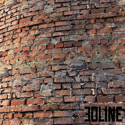 Material of old brick wall(3dline.net)